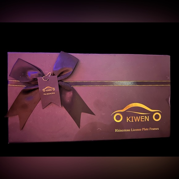 Kiwen Rhinestone License Plate Frames - Picture 1 of 2